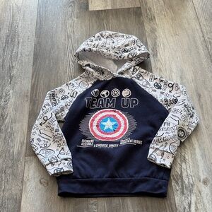 Marvel Team Up Kids Hoodie - Navy and White